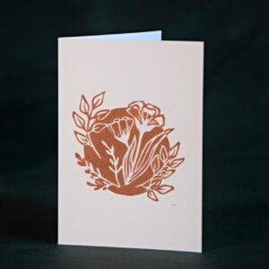 Bronze circle with flowers