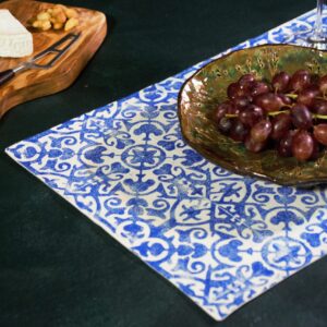 Blue full pattern placemat